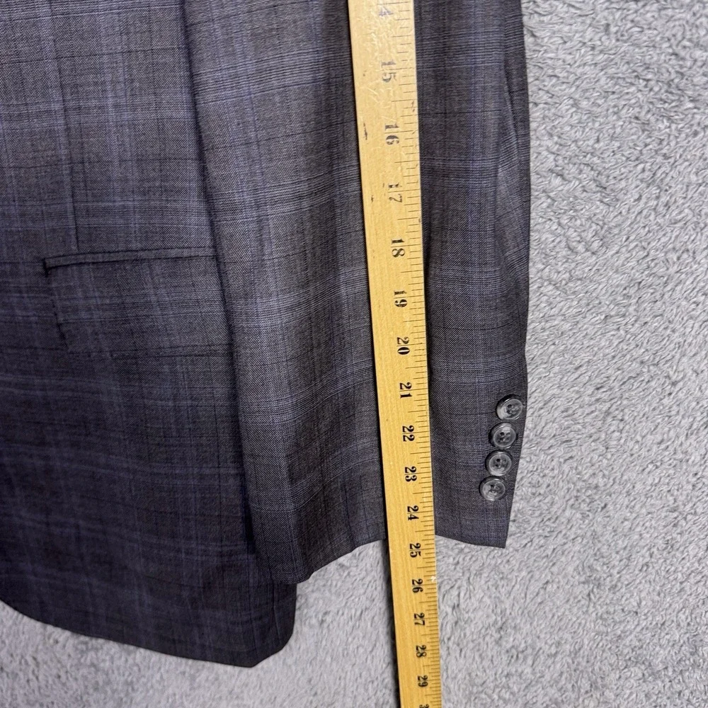 Jos A Bank Reserve Suit Mens 44R 38 Reda 1865 Wool Windowpane 2 Piece Set